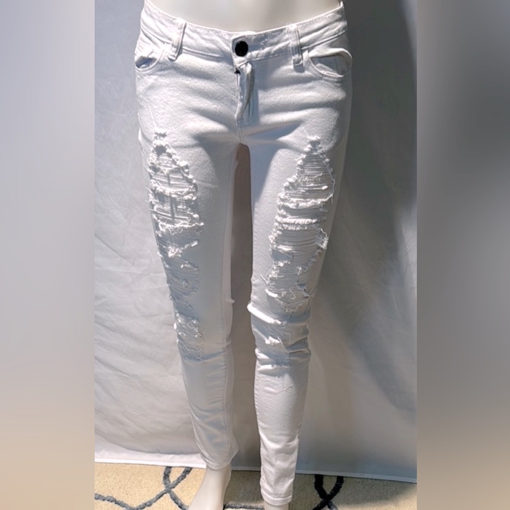White Distressed Women's Jeans